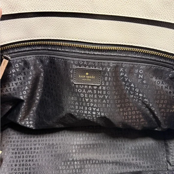 NWOT Kate Spade Boutique Striped Saffiano Leather Bow Tote Authentic Retail Line - Picture 3 of 8